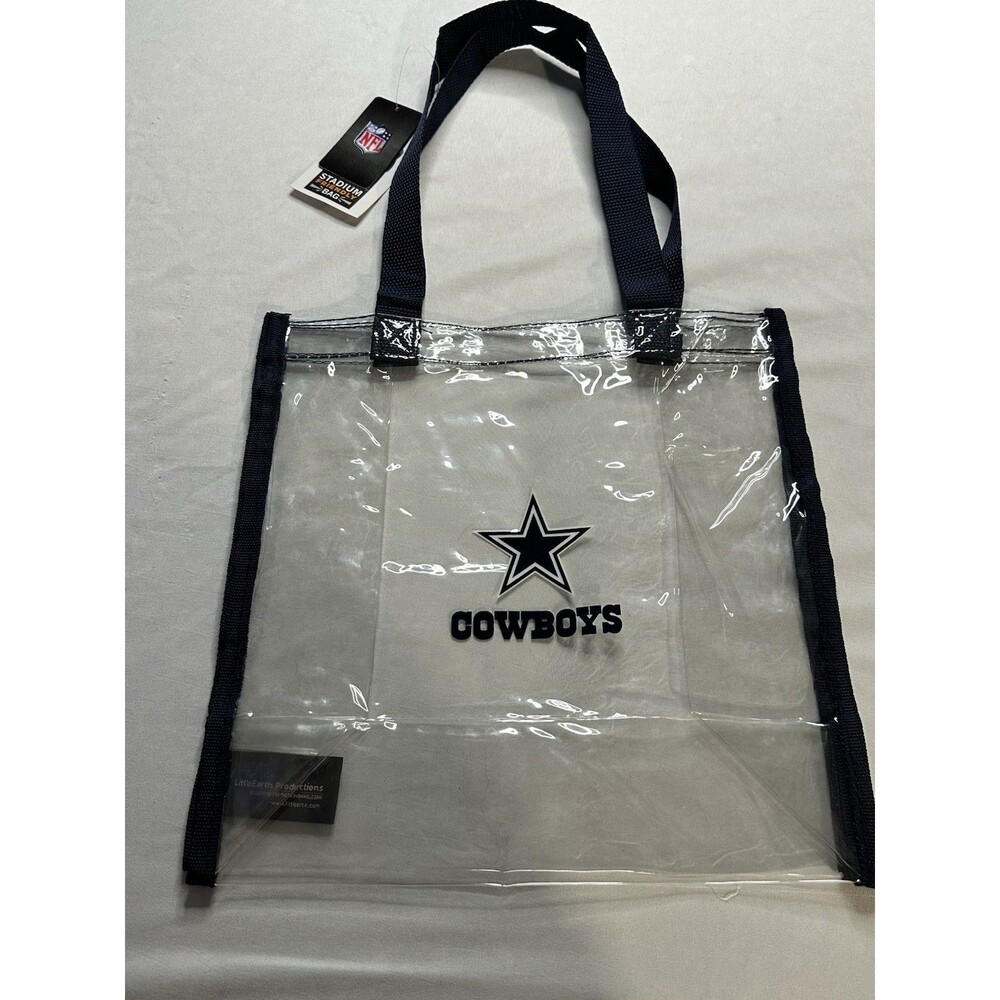 Dallas Cowboys NFL Clear Stadium Tote Bag 12x12 Transparent Navy Blue NWT